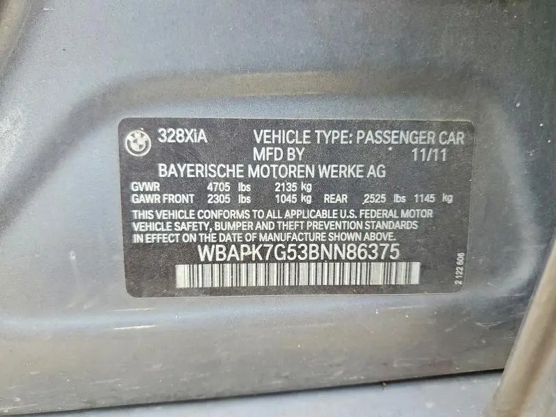 2011 BMW 328 XI  