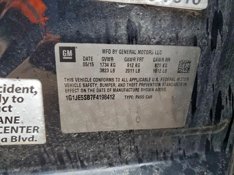 2015 CHEVROLET SONIC LTZ  