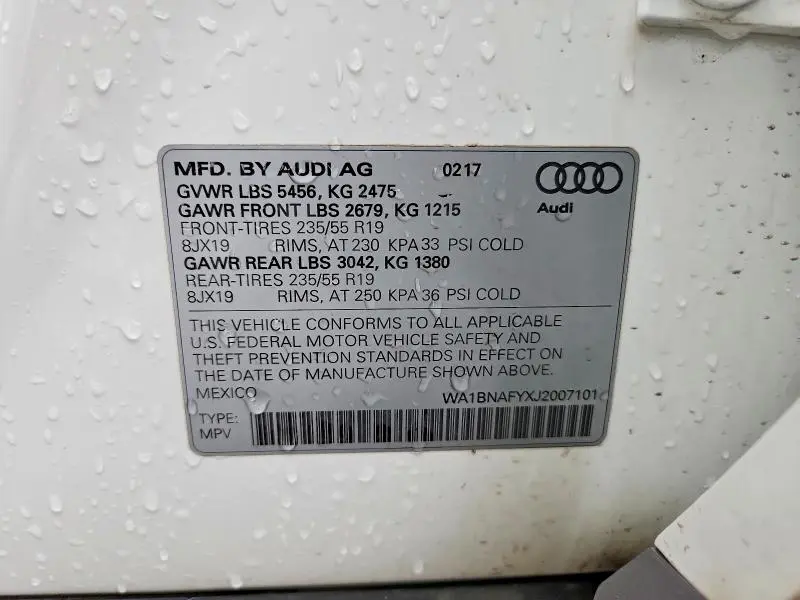 2018 AUDI Q5 PREMIUM PLUS  