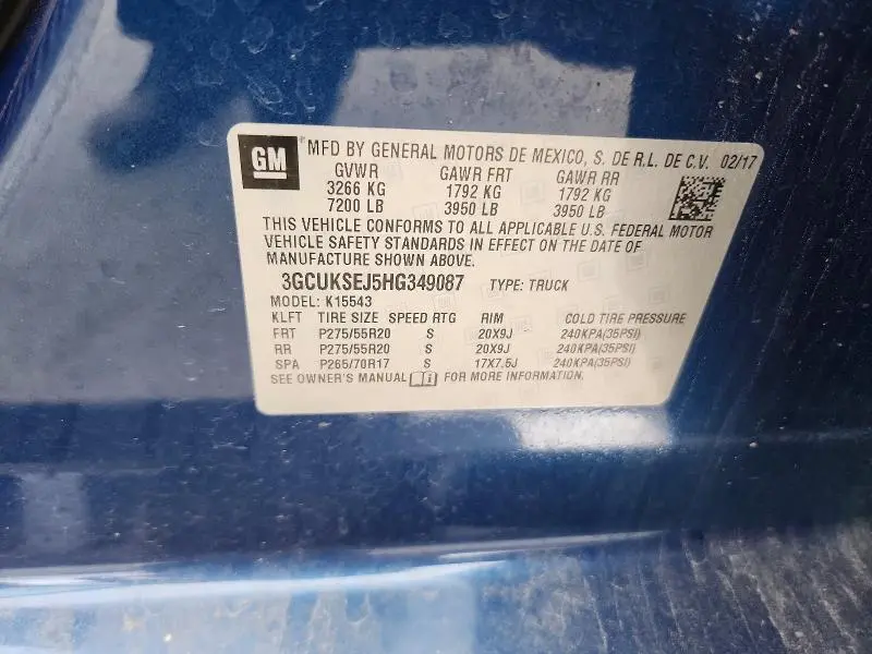 2017 CHEVROLET SILVERADO K1500 LTZ  