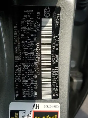2014 TOYOTA AVALON XLE PREMIUM  