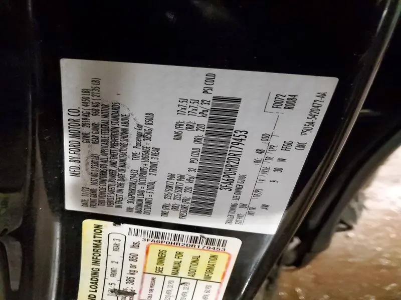 2013 FORD FUSION SE  
