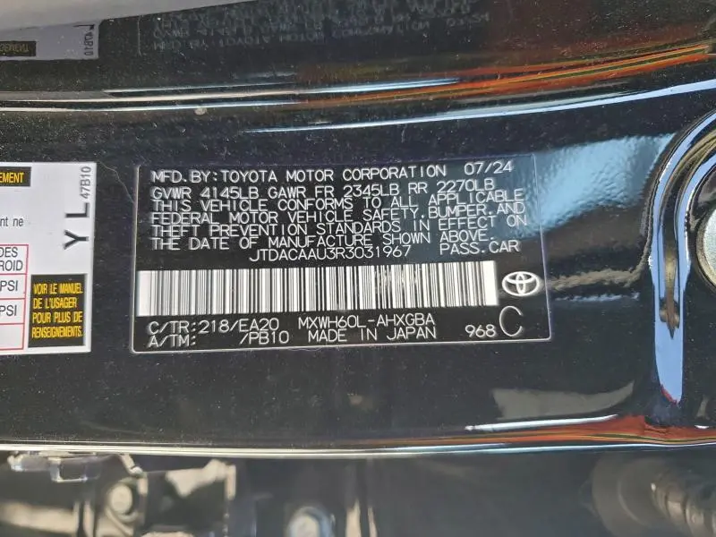 2024 TOYOTA PRIUS LE  