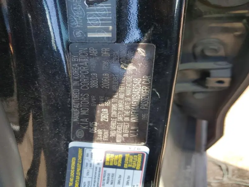 2016 KIA FORTE LX  