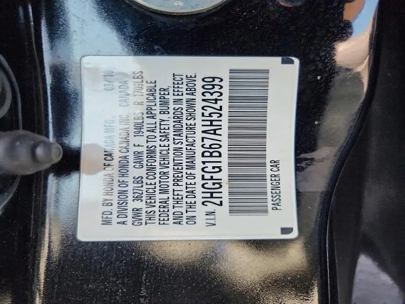 2010 HONDA CIVIC LX  