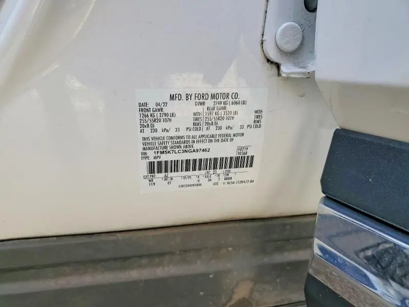 2022 FORD EXPLORER KING RANCH  