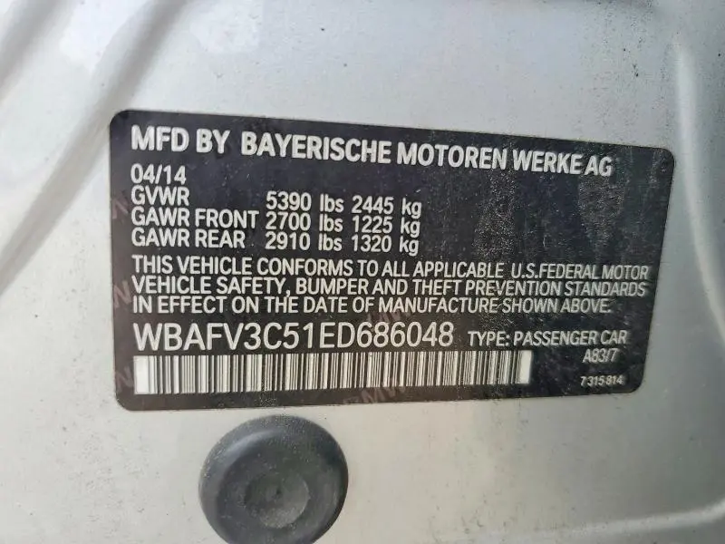 2014 BMW 535 D XDRIVE  