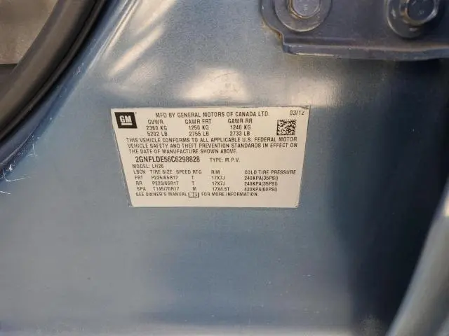 2012 CHEVROLET EQUINOX LT  