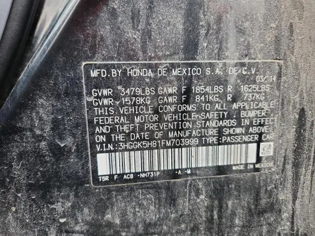 2015 HONDA FIT EX