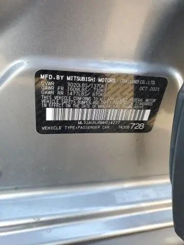 2021 MITSUBISHI MIRAGE ES  