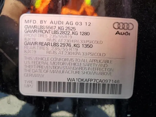 2012 AUDI Q5 PREMIUM PLUS  