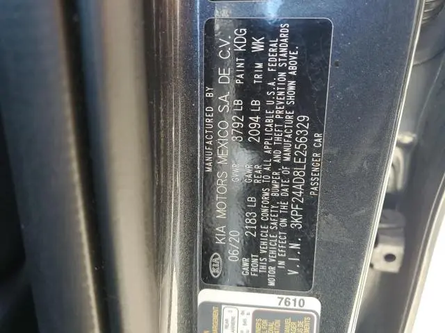 2020 KIA FORTE FE  
