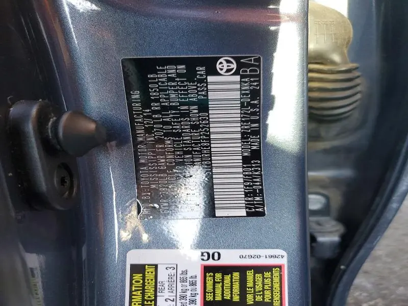 2015 TOYOTA COROLLA LE  
