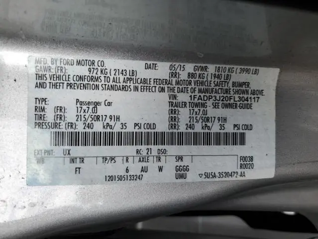 2015 FORD FOCUS TITANIUM  