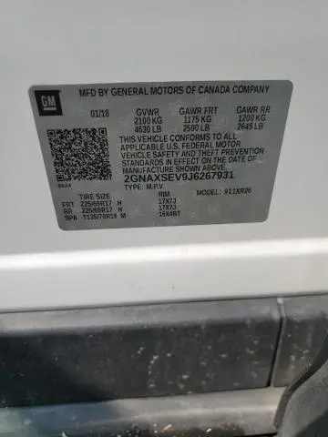 2018 CHEVROLET EQUINOX LT  