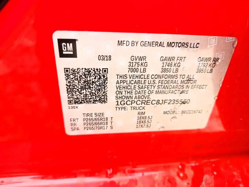 2018 CHEVROLET SILVERADO C1500 LT  