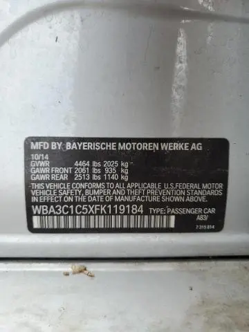 2015 BMW 328 I SULEV  