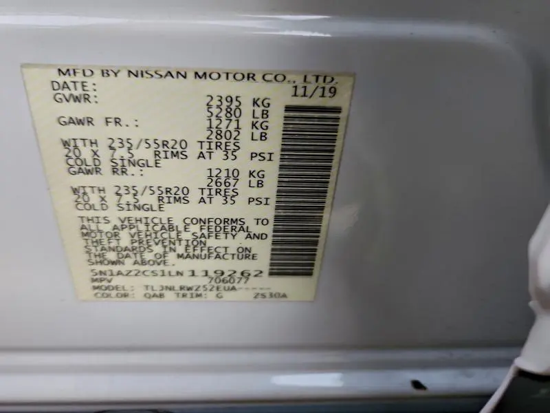 2020 NISSAN MURANO SL  