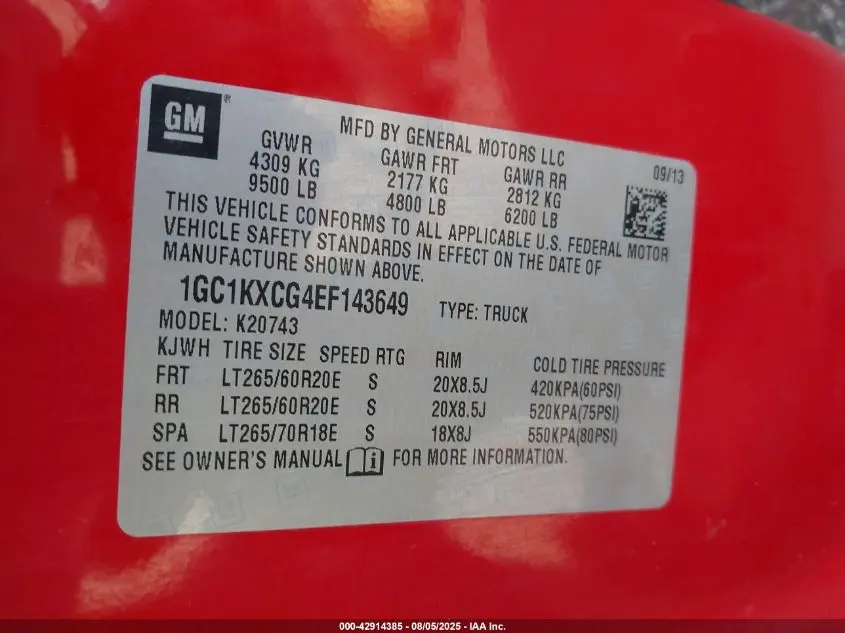 2014 CHEVROLET SILVERADO 2500HD LT
