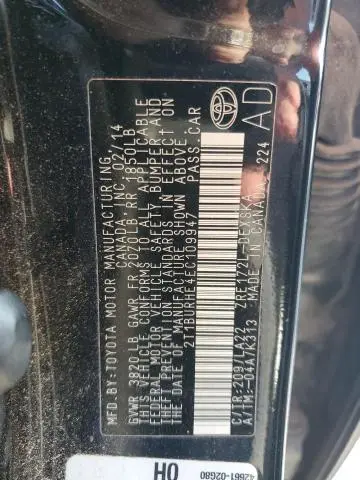 2014 TOYOTA COROLLA L  