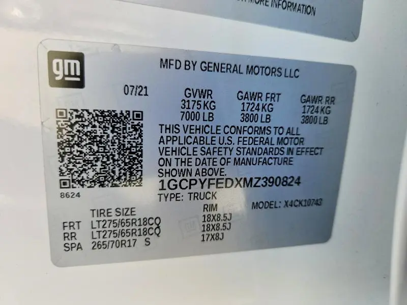 2021 CHEVROLET SILVERADO K1500 LT TRAIL BOSS  