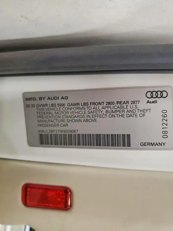 2022 AUDI A6 PREMIUM PLUS  