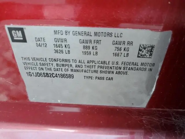 2012 CHEVROLET SONIC LT  