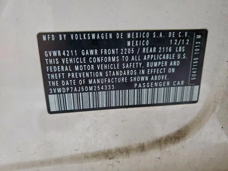 2013 VOLKSWAGEN JETTA SE  