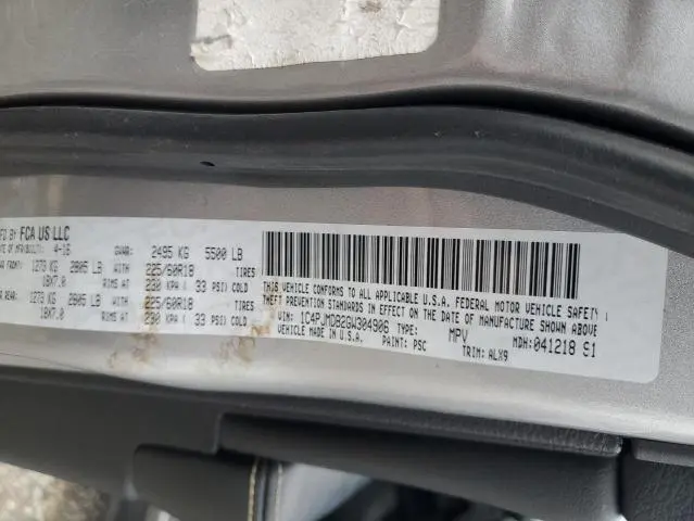 2016 JEEP CHEROKEE LIMITED  