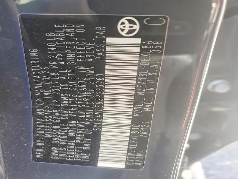 2025 TOYOTA COROLLA   