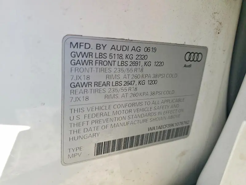 2019 AUDI Q3 PREMIUM  