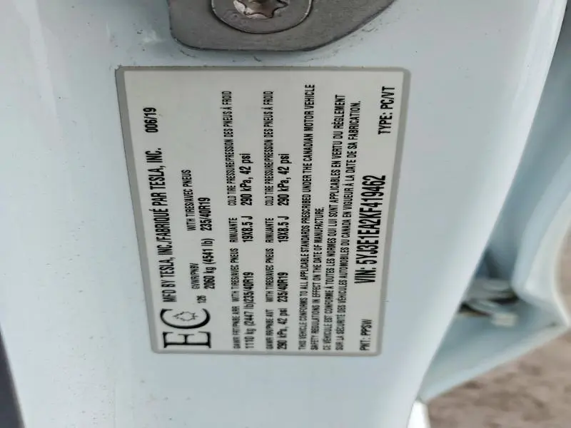 2019 TESLA MODEL 3   