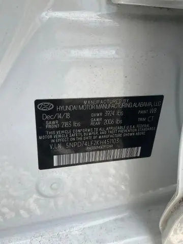2019 HYUNDAI ELANTRA SE  