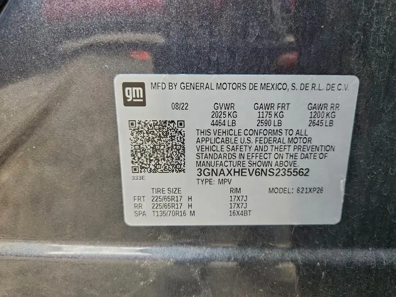 2022 CHEVROLET EQUINOX LS  