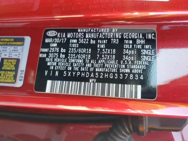 2017 KIA SORENTO EX  
