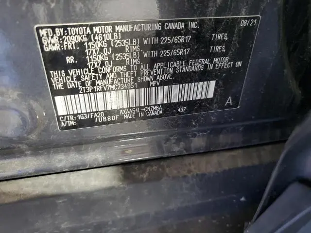 2021 TOYOTA RAV4 XLE  