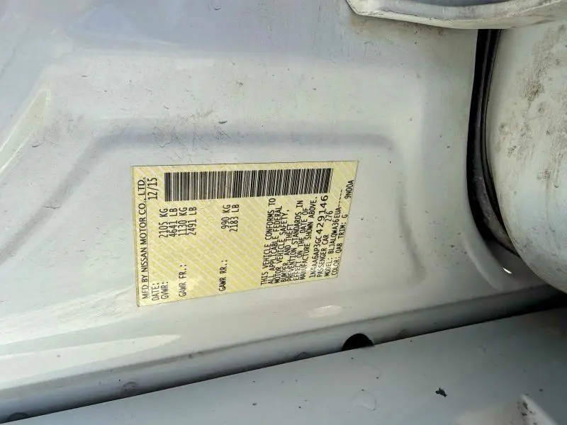 2016 NISSAN MAXIMA 3.5 S  