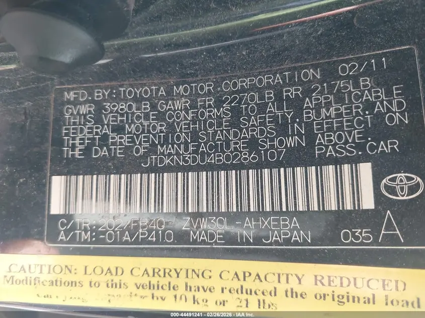 2011 TOYOTA PRIUS THREE