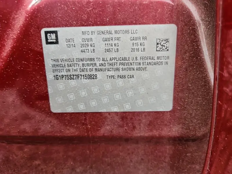 2015 CHEVROLET CRUZE   