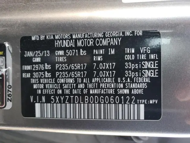 2013 HYUNDAI SANTA FE SPORT   