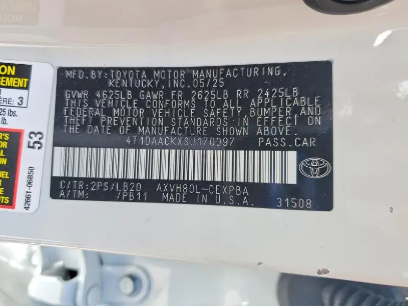 2025 TOYOTA CAMRY XSE  
