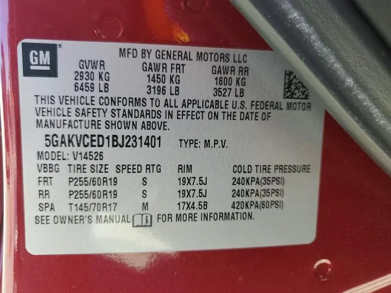2011 BUICK ENCLAVE CXL  