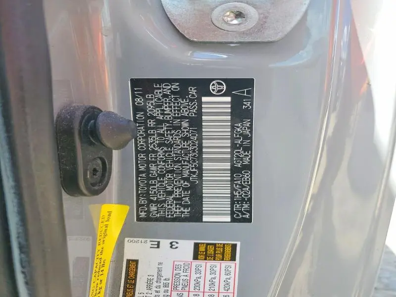 2012 SCION TC BASE  