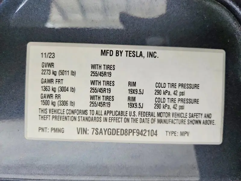 2023 TESLA MODEL Y   