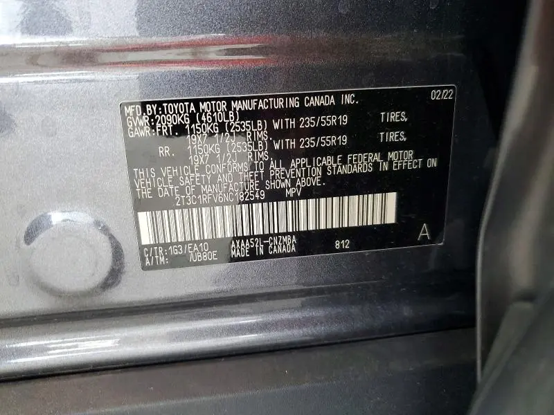 2022 TOYOTA RAV4 XLE PREMIUM  