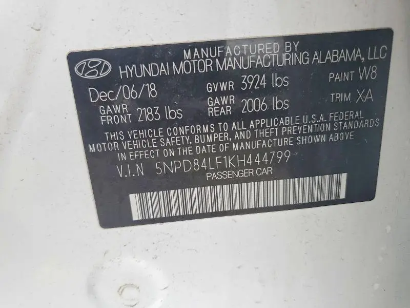 2019 HYUNDAI ELANTRA VALUE EDITION  