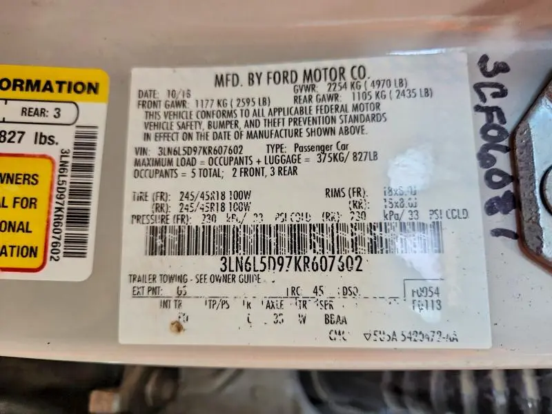 2019 LINCOLN MKZ RESERVE I  