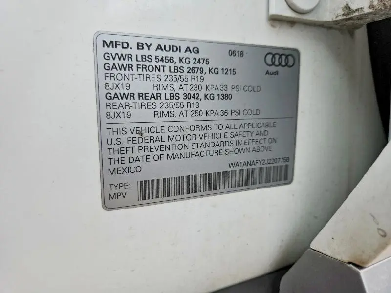 2018 AUDI Q5 PREMIUM  