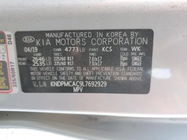 2020 KIA SPORTAGE LX  