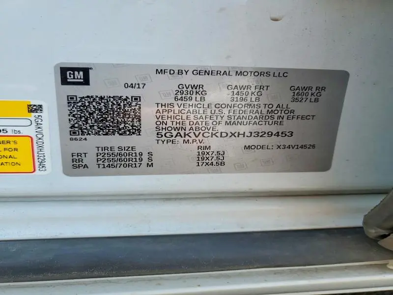 2017 BUICK ENCLAVE   